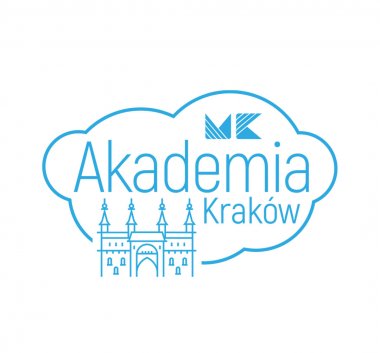 Grafika Akademii Kraków.  Linearny rysunek Barbakanu.