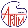 Niebiesko - czerwone logo firmy Artim Kraków.