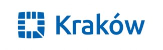 Logo Oficjalnego Serwisu Miasta Krakowa. Niebieski obrys Rynku Głównego.