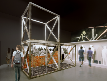 Wizualizacja fragmentu planowanej wystawy stałej Muzeum Nowej Huty