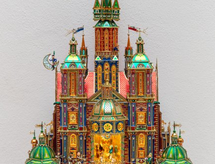 Kolorowa fotografia przedstawiająca krakowską szopkę