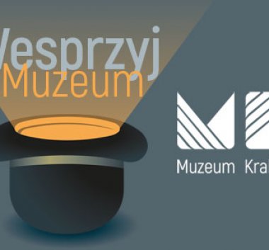 Kolorowy baner promujący akcję Wesprzyj Muzeum